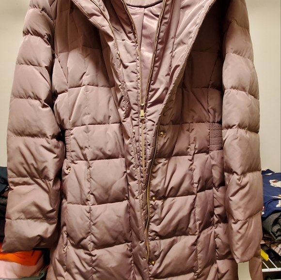 Cole Haan Bib Insert Down Coat - Picture 3 of 6